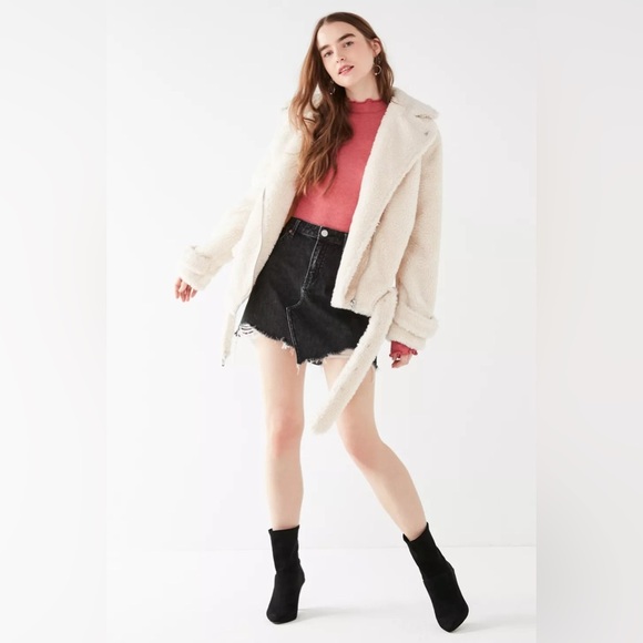 J.O.A. Oversized Faux Sherpa biker jacket - Picture 4 of 12